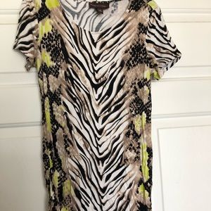 Animal print short sleeve shirt